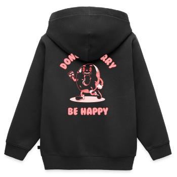 Donut - Sweat Premium à capuche zippé enfant bio - noir - Dos - AI Model Kid Male (0cm)