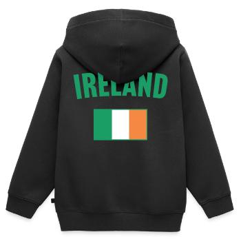Irland Flagge - Kinder Premium Organic Zip Hoodie - Schwarz - Hinten - AI Model Kid Male (0cm)