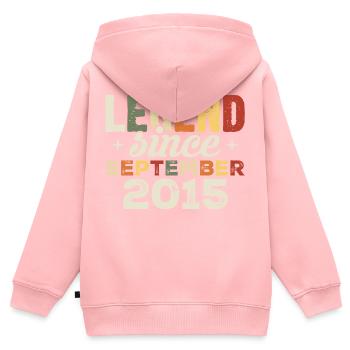 Legendär seit September 2015 Geburtstag September - Kinder Premium Organic Zip Hoodie - Rosa - Hinten - AI Model Kid Female (0cm)
