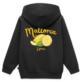 Mallorca - Spanien - Malle - Meer - Party - Kinder Premium Organic Zip Hoodie - Schwarz - Hinten - AI Model Kid Male (0cm)