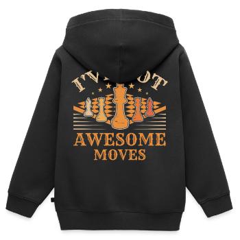 Ich habe tolle Moves - Kinder Premium Organic Zip Hoodie - Schwarz - Hinten - AI Model Kid Male (0cm)