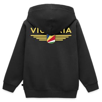 Victoria Seychelles fans: Stylish shirts - Kids Premium Organic Zip-up Hoodie - black - Back - AI Model Kid Male (0cm)