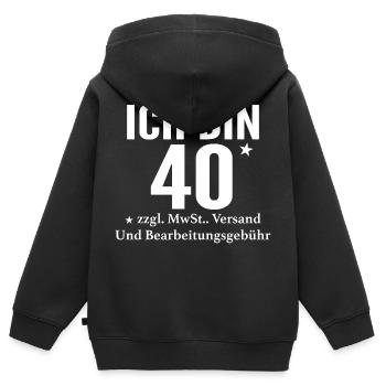 J’ai 40+ drôles de paroles pour les gens cool - Sweat Premium à capuche zippé enfant bio - noir - Dos - AI Model Kid Male (0cm)