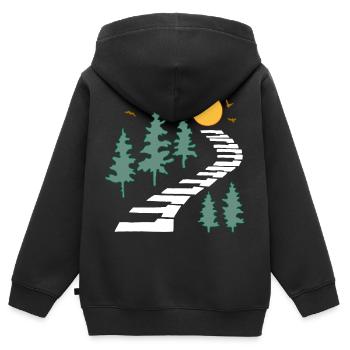 Der musikalische Weg - Kinder Premium Organic Zip Hoodie - Schwarz - Hinten - AI Model Kid Male (0cm)