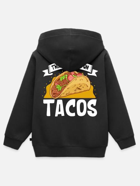 Ladies love Tacos - Kinder Premium Organic Zip Hoodie - Schwarz