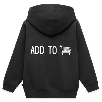 Achats en ligne - Sweat Premium à capuche zippé enfant bio - noir - Dos - AI Model Kid Male (0cm)