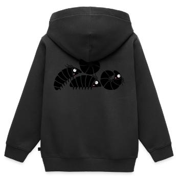 Asselhaufen - Kinder Premium Organic Zip Hoodie - Schwarz - Hinten - AI Model Kid Male (0cm)