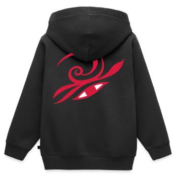 Œil-Ulysse - Sweat Premium à capuche zippé enfant bio - noir - Dos - AI Model Kid Male (0cm)