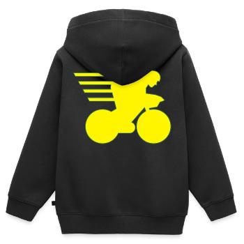 Leading, the T-shirt for fans. - Kids Premium Organic Zip-up Hoodie - black - Back - AI Model Kid Male (0cm)
