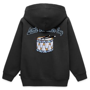 little drummer boy - Kinder Premium Organic Zip Hoodie - Schwarz - Hinten - AI Model Kid Male (0cm)