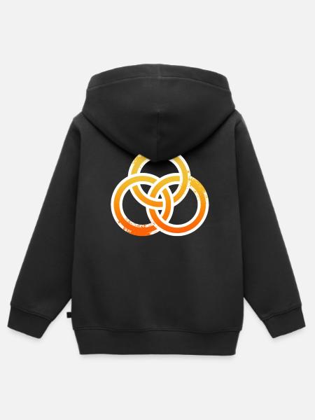 EINHEIT - Kinder Premium Organic Zip Hoodie - Schwarz
