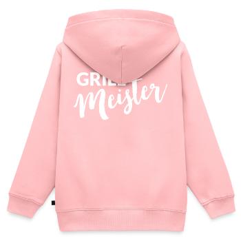 Grillmeister Einfach - Kinder Premium Organic Zip Hoodie - Rosa - Hinten - AI Model Kid Female (0cm)