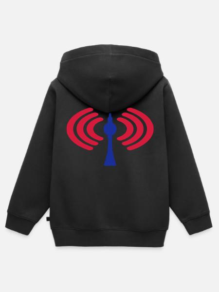 Fernsehturm - Kinder Premium Organic Zip Hoodie - Schwarz