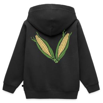 Mais! - Kinder Premium Organic Zip Hoodie - Schwarz - Hinten - AI Model Kid Male (0cm)