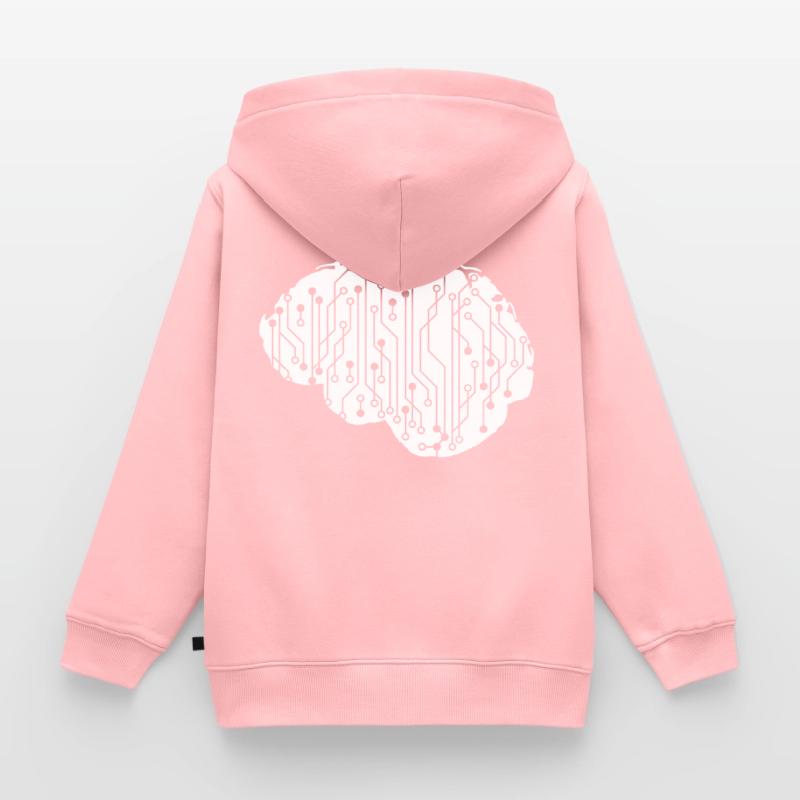 Electrical Brain CPU Data Circuit Computer Kids Premium Organic Zip-up Hoodie