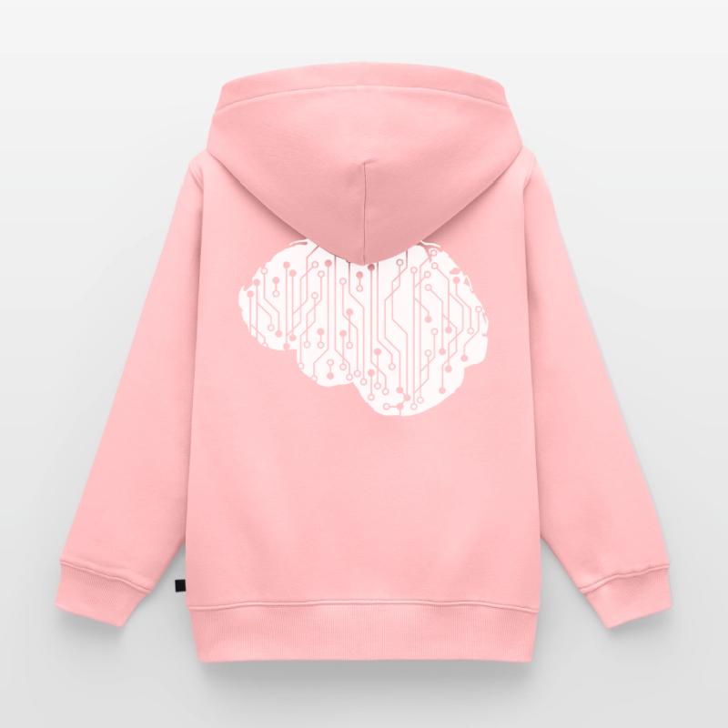 Electrical Brain CPU Data Circuit Computer Kids Premium Organic Zip-up Hoodie