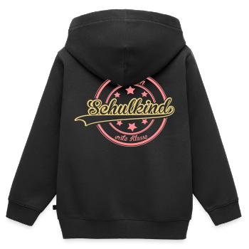 écoliers - Sweat Premium à capuche zippé enfant bio - noir - Dos - AI Model Kid Male (0cm)