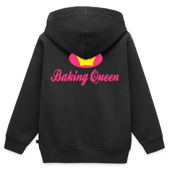 cuire - Sweat Premium à capuche zippé enfant bio - noir - Dos - AI Model Kid Male (0cm)