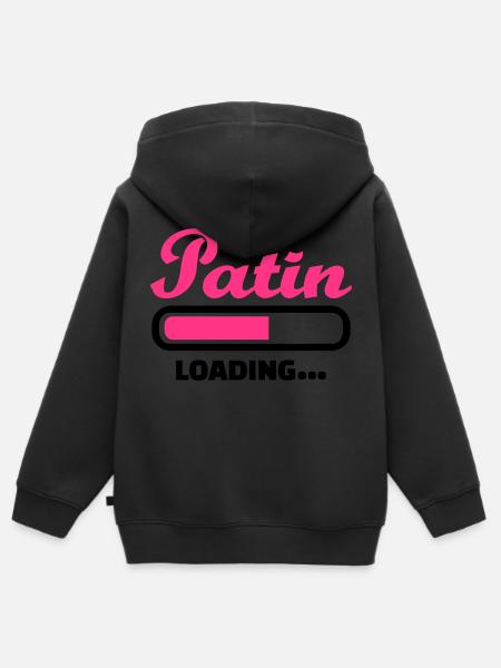Patin - Kinder Premium Organic Zip Hoodie - Schwarz
