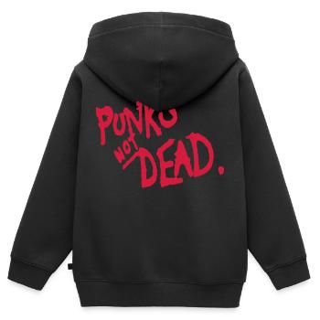 Punks not Dead - Kids Premium Organic Zip-up Hoodie - black - Back - AI Model Kid Male (0cm)