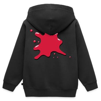Klecks fleck blut - Kinder Premium Organic Zip Hoodie - Schwarz - Hinten - AI Model Kid Male (0cm)
