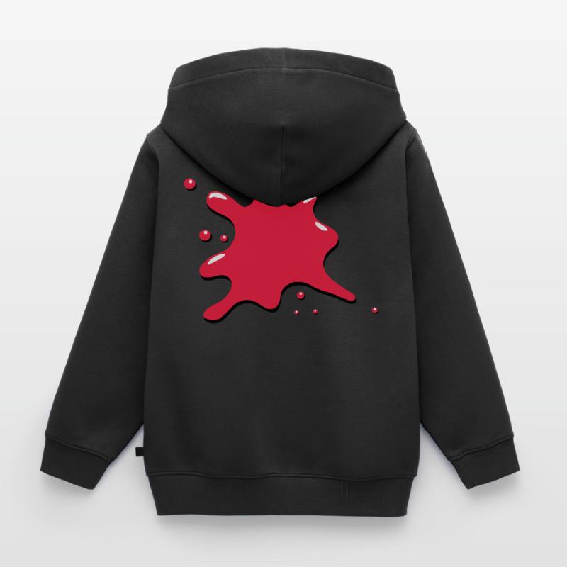 Blob blot sang Sweat Premium à capuche zippé enfant bio