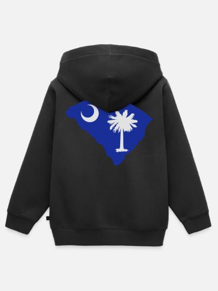 South Carolina - Kinder Premium Organic Zip Hoodie - Schwarz