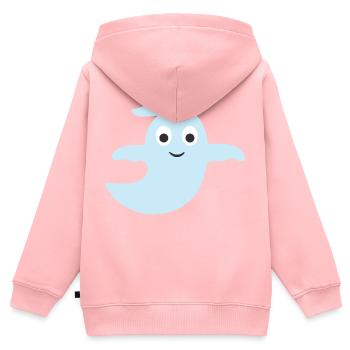 fantôme - Sweat Premium à capuche zippé enfant bio - rose - Dos - AI Model Kid Female (0cm)