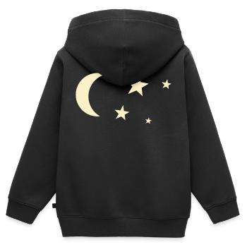 Mond und Sterne - Kinder Premium Organic Zip Hoodie - Schwarz - Hinten - AI Model Kid Male (0cm)