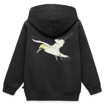 Basstölpel, ein Seevogel - Kinder Premium Organic Zip Hoodie - Schwarz - Hinten - AI Model Kid Male (0cm)