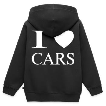 Voiture - Sweat Premium à capuche zippé enfant bio - noir - Dos - AI Model Kid Male (0cm)