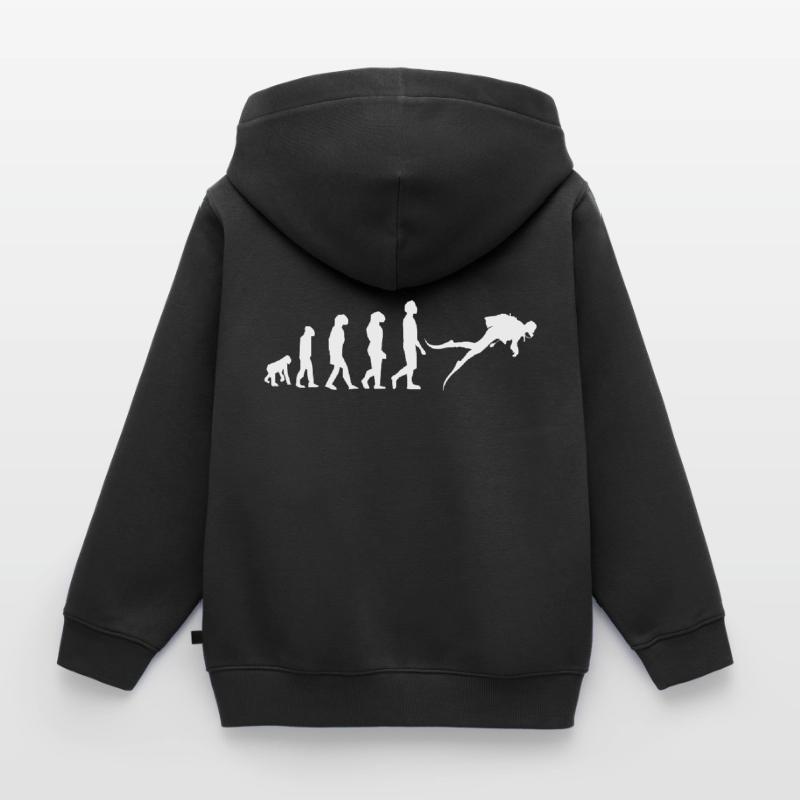 Evolution diver Kids Premium Organic Zip-up Hoodie
