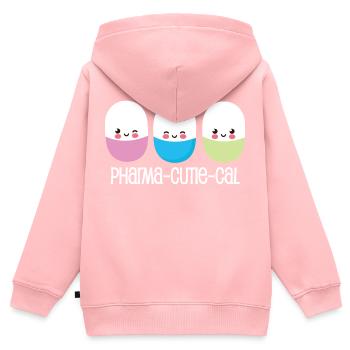 Pharma-Cute-Cal - Sweat Premium à capuche zippé enfant bio - rose - Dos - AI Model Kid Female (0cm)