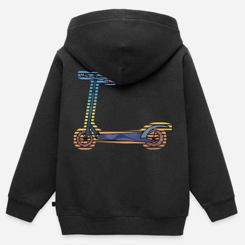Scooter - Sweat Premium à capuche zippé enfant bio - noir