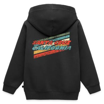 Santa Cruz Retro - Kinder Premium Organic Zip Hoodie - Schwarz - Hinten - AI Model Kid Male (0cm)