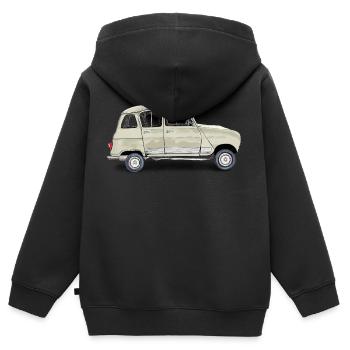 Vintage car - Kids Premium Organic Zip-up Hoodie - black - Back - AI Model Kid Male (0cm)