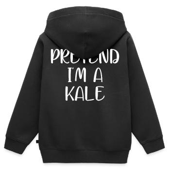 faire semblant d’être un KALE - Sweat Premium à capuche zippé enfant bio - noir - Dos - AI Model Kid Male (0cm)