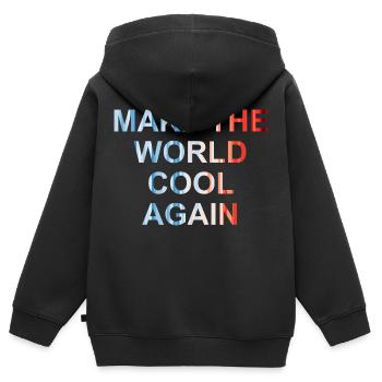 Rendre le monde à nouveau frais - Changement climatique - FFF - Sweat Premium à capuche zippé enfant bio - noir - Dos - AI Model Kid Male (0cm)