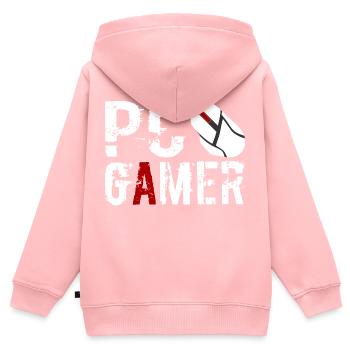 PC Gamer Maus Gaming Zocken - Kinder Premium Organic Zip Hoodie - Rosa - Hinten - AI Model Kid Female (0cm)