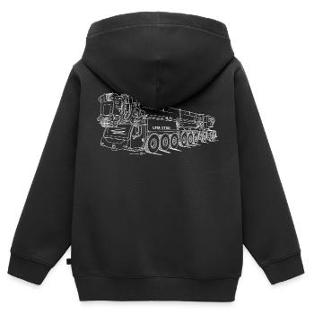LTM 1750/9.1 Bright - Kids Premium Organic Zip-up Hoodie - black - Back - AI Model Kid Male (0cm)