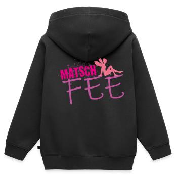 Matsch Lauf Fee Teamshirt - Kinder Premium Organic Zip Hoodie - Schwarz - Hinten - AI Model Kid Male (0cm)