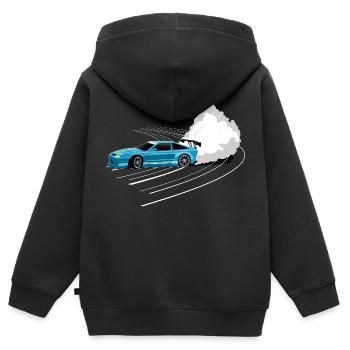 Auto Drift racing tuning - Kids Premium Organic Zip-up Hoodie - black - Back - AI Model Kid Male (0cm)