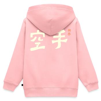 Karate Japan - Kinder Premium Organic Zip Hoodie - Rosa - Hinten - AI Model Kid Female (0cm)