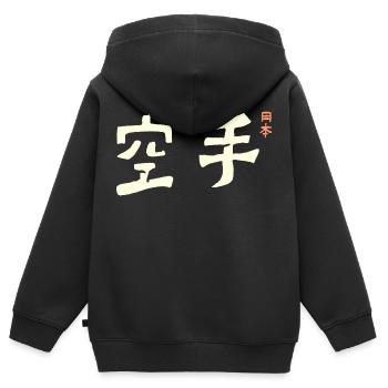 Karate Japan - Kinder Premium Organic Zip Hoodie - Schwarz - Hinten - AI Model Kid Male (0cm)