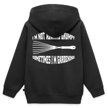 Gärtner Obstgarten Geschenk Hobbygärtner Garten - Kinder Premium Organic Zip Hoodie - Schwarz - Hinten - AI Model Kid Male (0cm)
