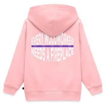 john carpenter tshirts carpenter work tshirts - Kinder Premium Organic Zip Hoodie - Rosa - Hinten - AI Model Kid Female (0cm)