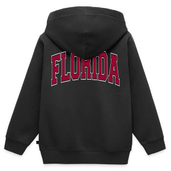 Floride - Sweat Premium à capuche zippé enfant bio - noir - Dos - AI Model Kid Male (0cm)