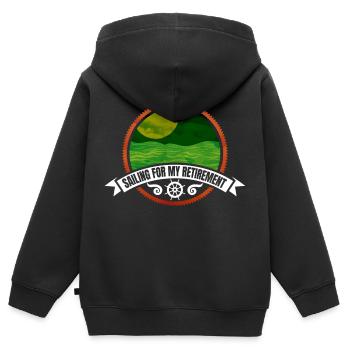 Citation agréable des marins joyeux à la retraite - Sweat Premium à capuche zippé enfant bio - noir - Dos - AI Model Kid Male (0cm)