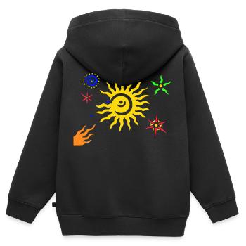 Universe - Kids Premium Organic Zip-up Hoodie - black - Back - AI Model Kid Male (0cm)