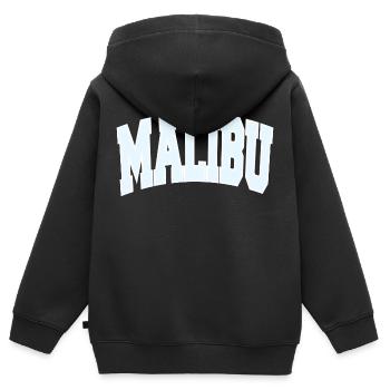 MALIBU College - Kinder Premium Organic Zip Hoodie - Schwarz - Hinten - AI Model Kid Male (0cm)